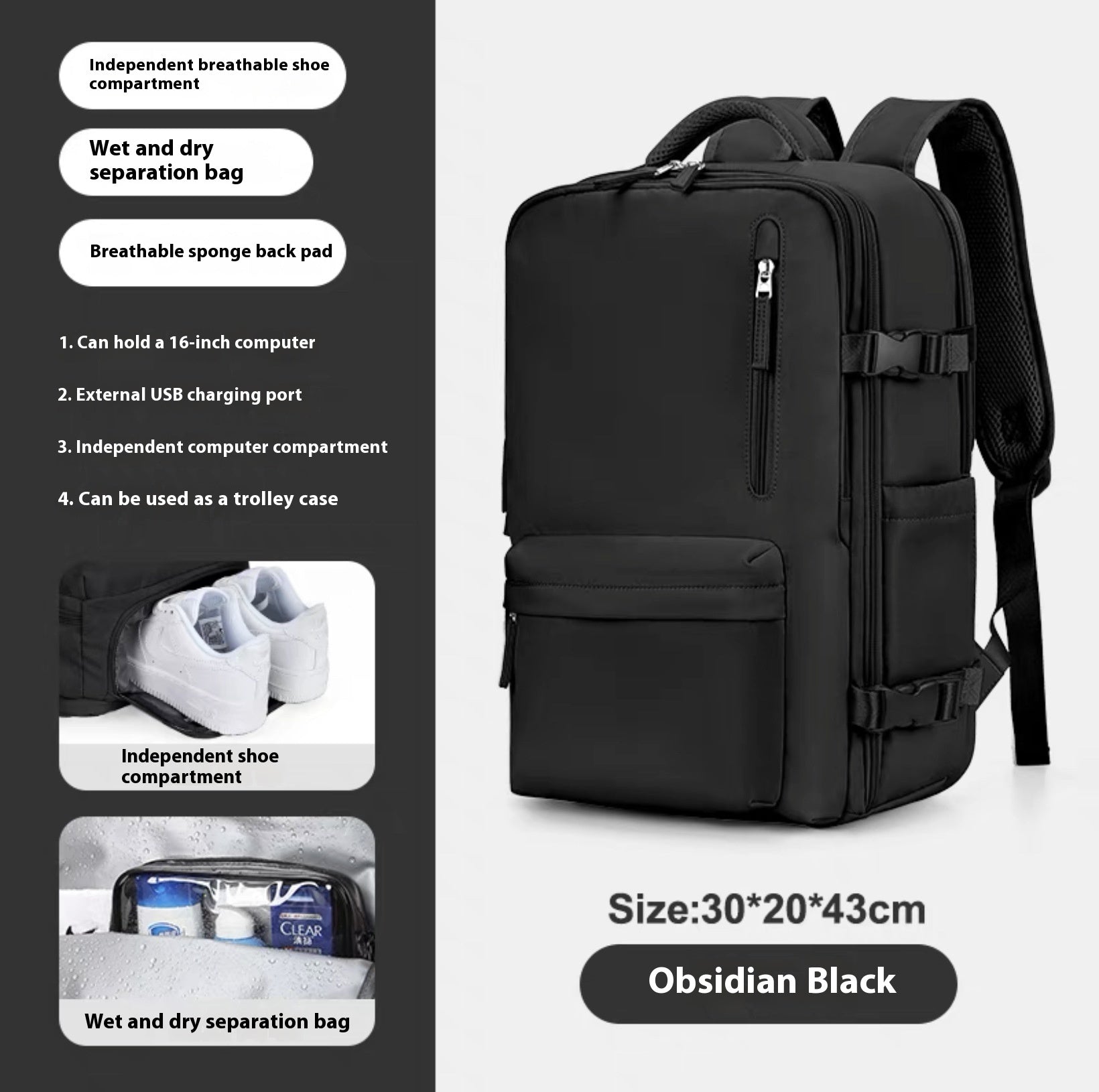 Mochila de Cabina Pro™ - Kabina Inteligente (Apta Ryanair/Vueling)