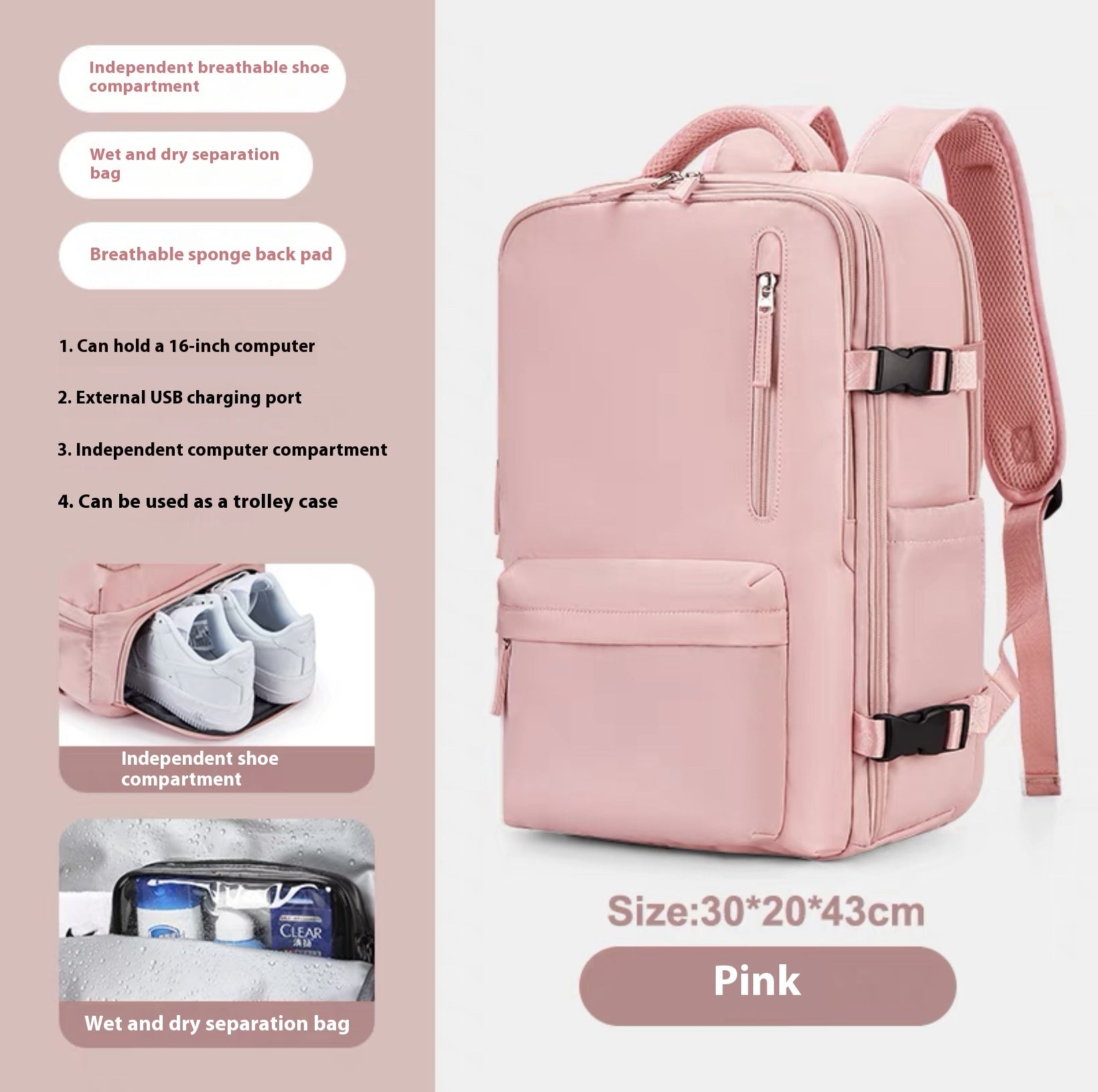 Mochila de Cabina Pro™ - Kabina Inteligente (Apta Ryanair/Vueling)